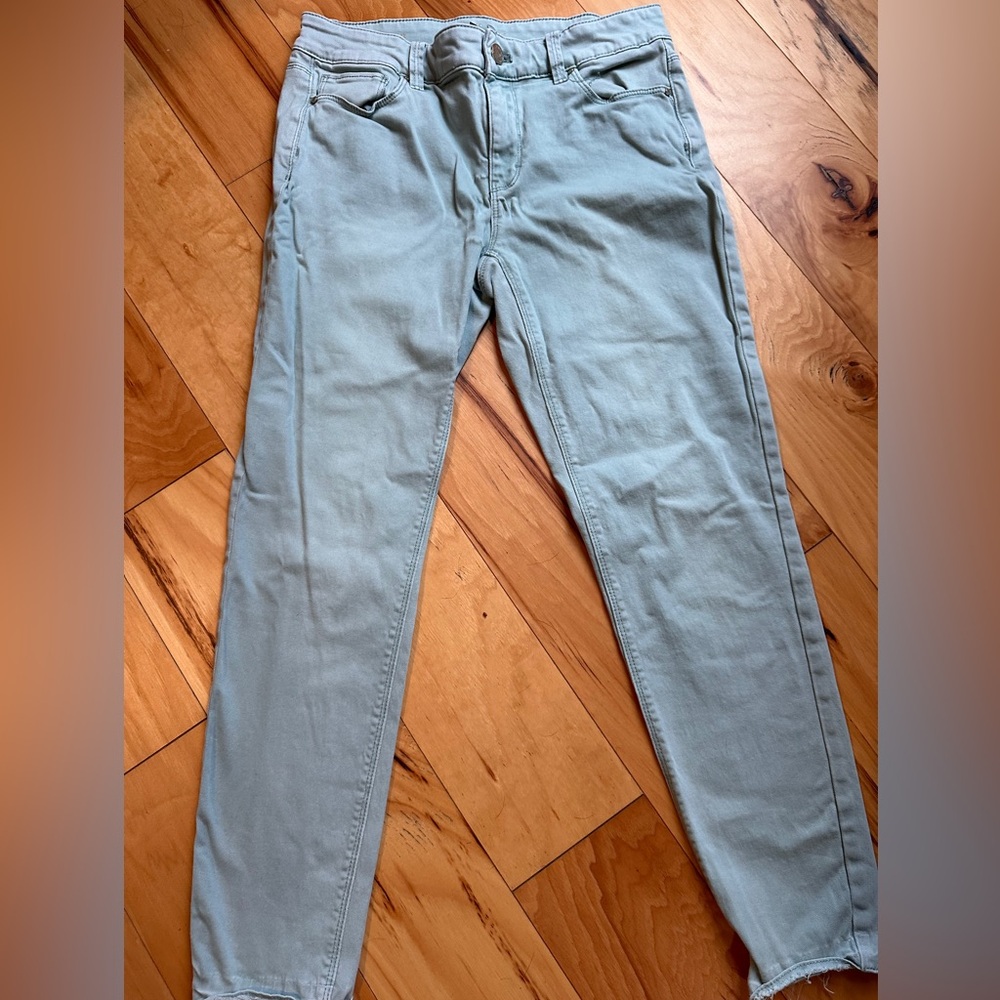WHBM Light Blue denim ankle length pant